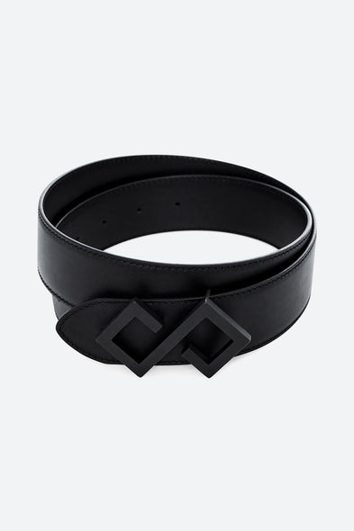 Men's Alvear Belt in Black, Matte Black Buckle