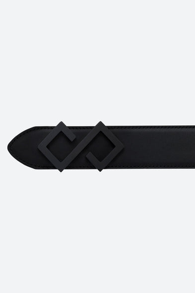 Men's Alvear Belt in Black, Matte Black Buckle