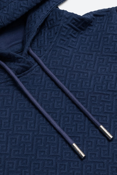 Men's Gorriti Gaucho Pattern Hoodie in Navy