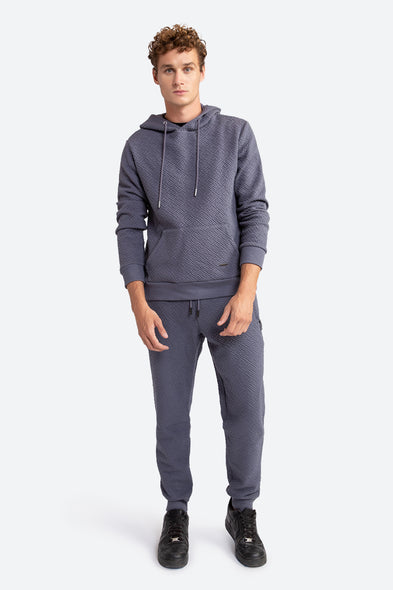 Men's Gorriti Gaucho Pattern Hoodie in Slate